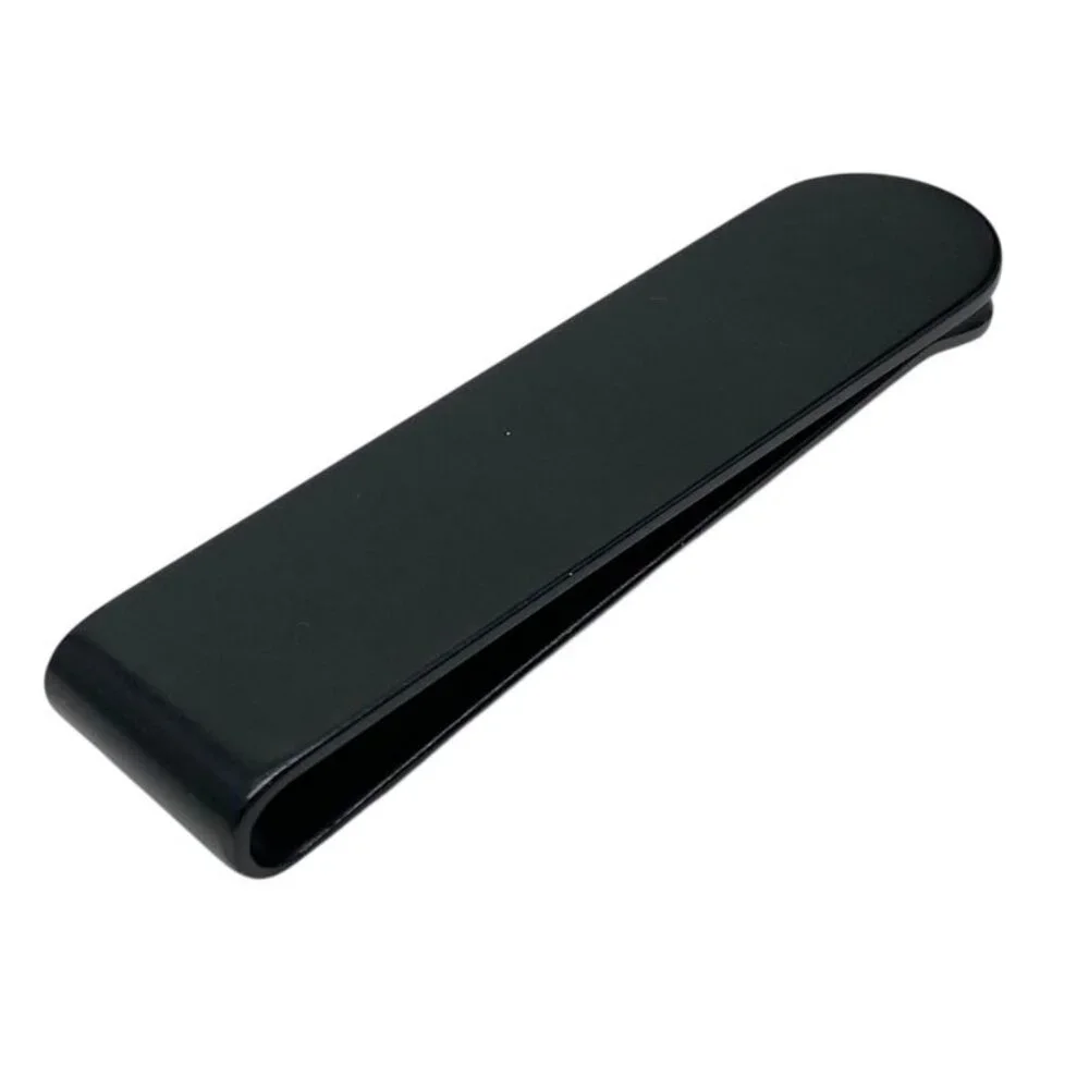 Saint Laurent Money Clip ID Plate Bill Clip Logo Metal Black J160 U0533